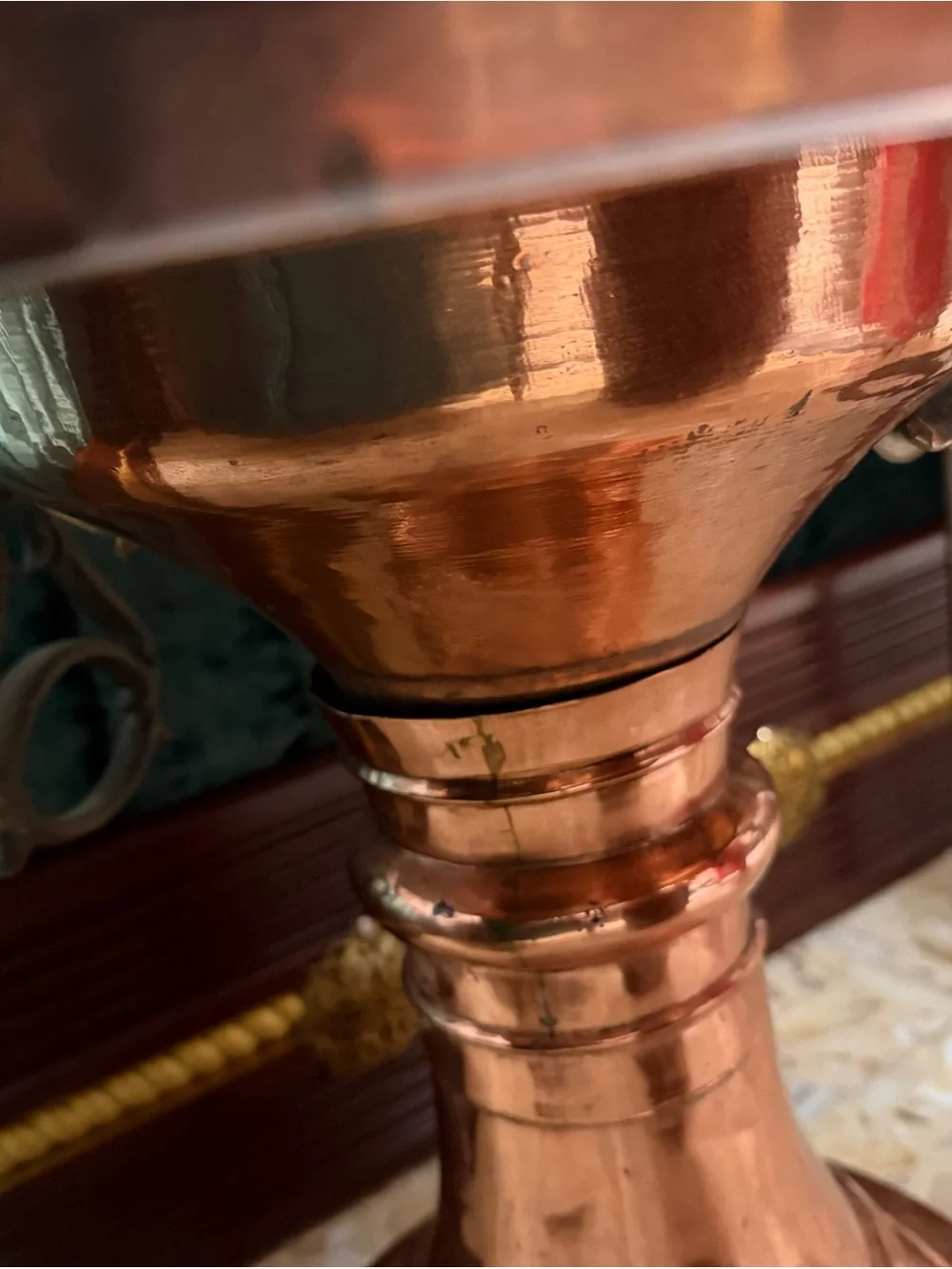 Vintage Ottoman Turkish Copper & Brass Brazier Mangal Fire Pit Floor Decor
